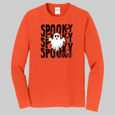 Adult Long Sleeve Shirt - Fall - Spooky Vibes  Thumbnail